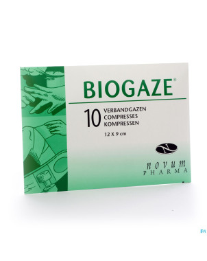 Biogaze compresse grasse 9x12cm 10