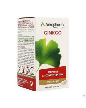 Arkogelules ginkgo biloba vegetal  150 cfr 3733110