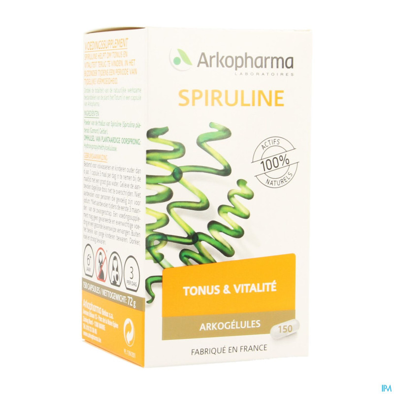 Arkogelules spirulina vegetal    150