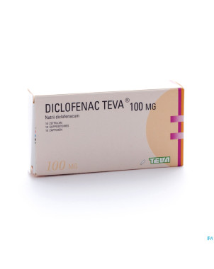 Diclofenac teva supp 10 x 100 mg