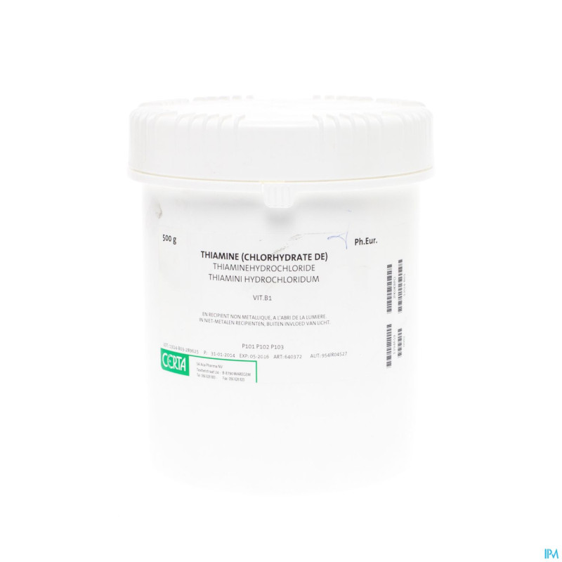 Vit b1 thiamine hcl pdr    500g certa