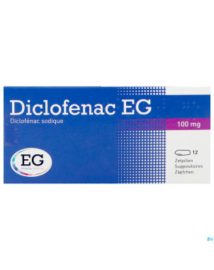 Diclofenac eg suppo 12x100mg