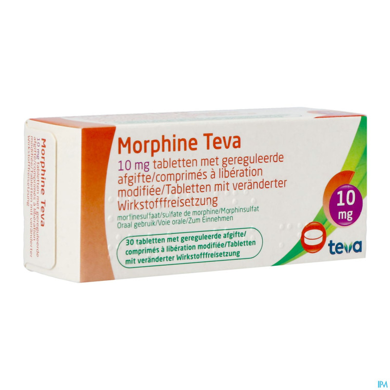 Morphine teva  10 comp 30x 10mg