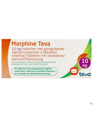 Morphine teva  10 comp 30x 10mg