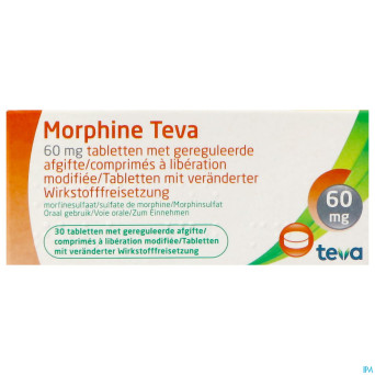 Morphine teva  60 comp 30x 60mg