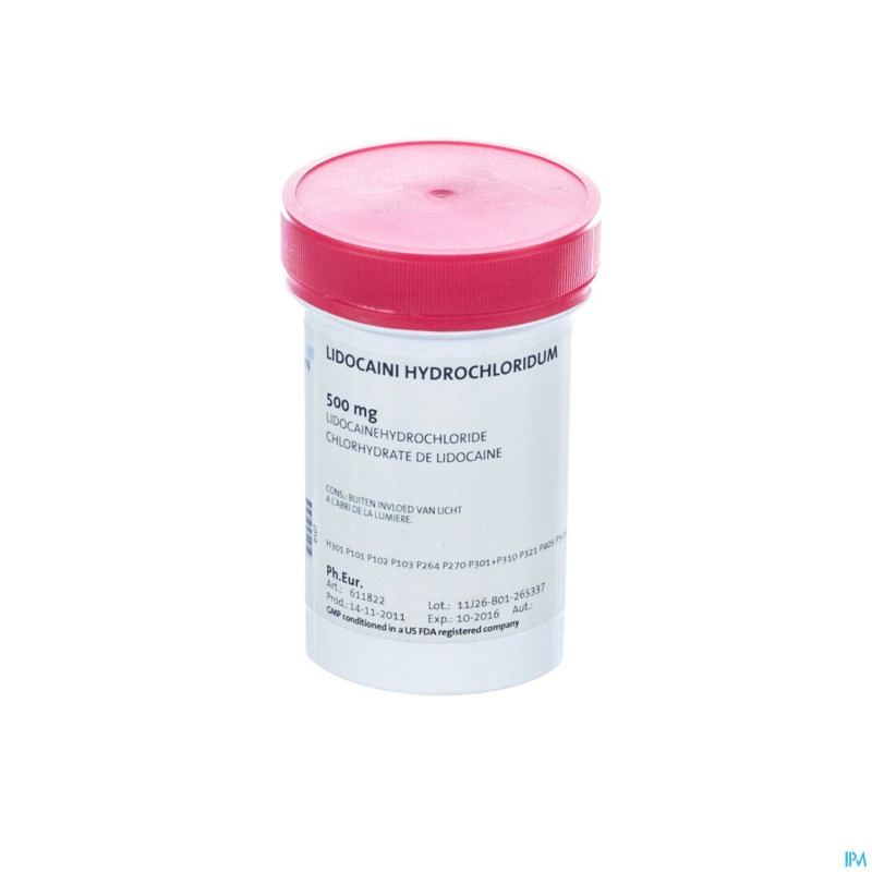 Lidocaine hcl pdr    0,5g fag