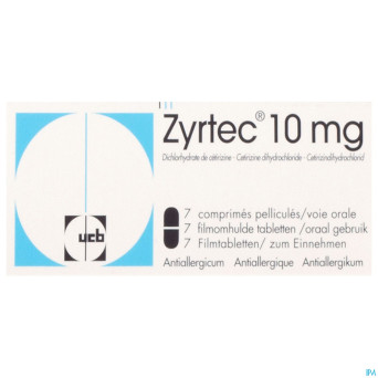 Zyrtec 10 mg comp pell 7 x 10 mg