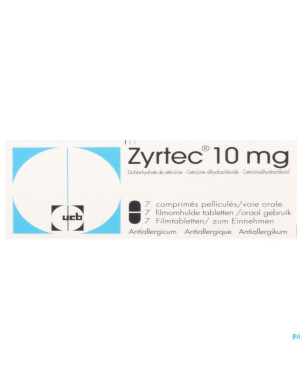 Zyrtec 10 mg comp pell 7 x 10 mg