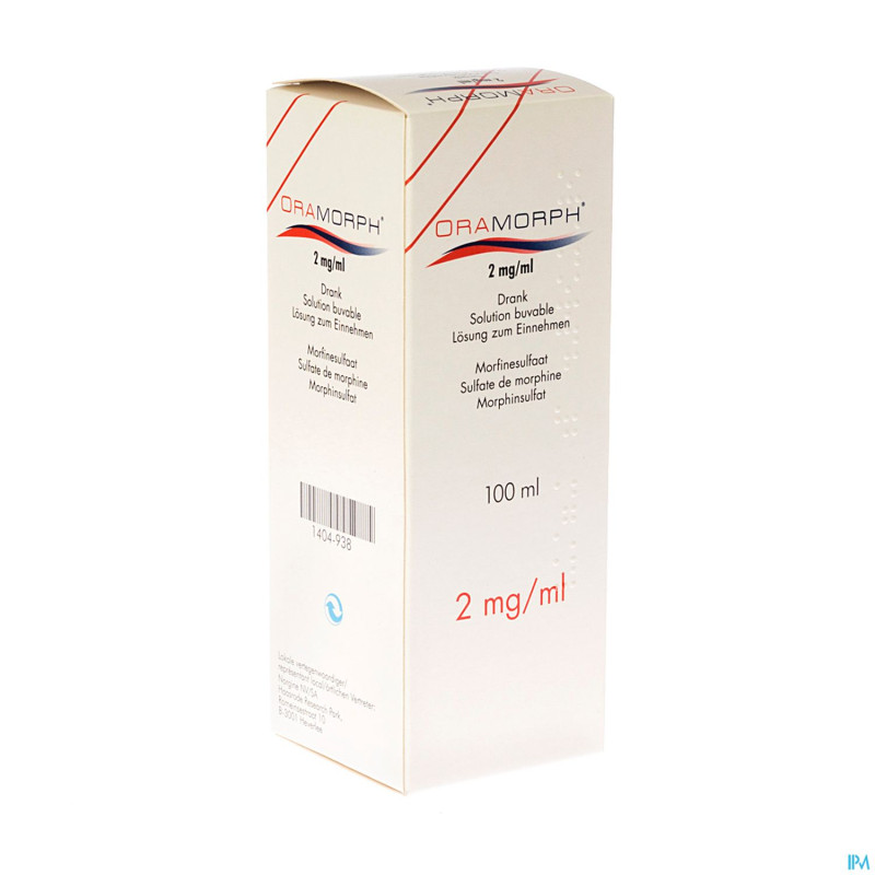 Oramorph 2 mg/ml sol orale diluee 100 ml