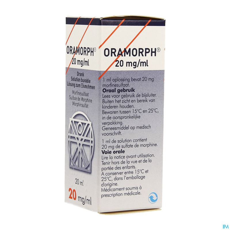 Oramorph 20 mg/ml sol orale concentree 20 ml