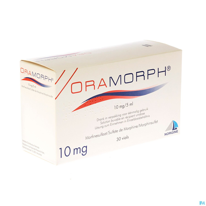 Oramorph 10 mg/5 ml sol orale unidose 30 vials