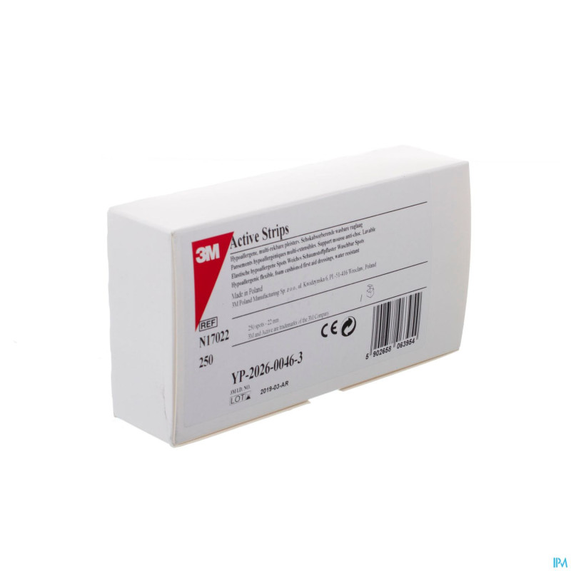 Nexcare 3m active strips    23mm dots 250 17022