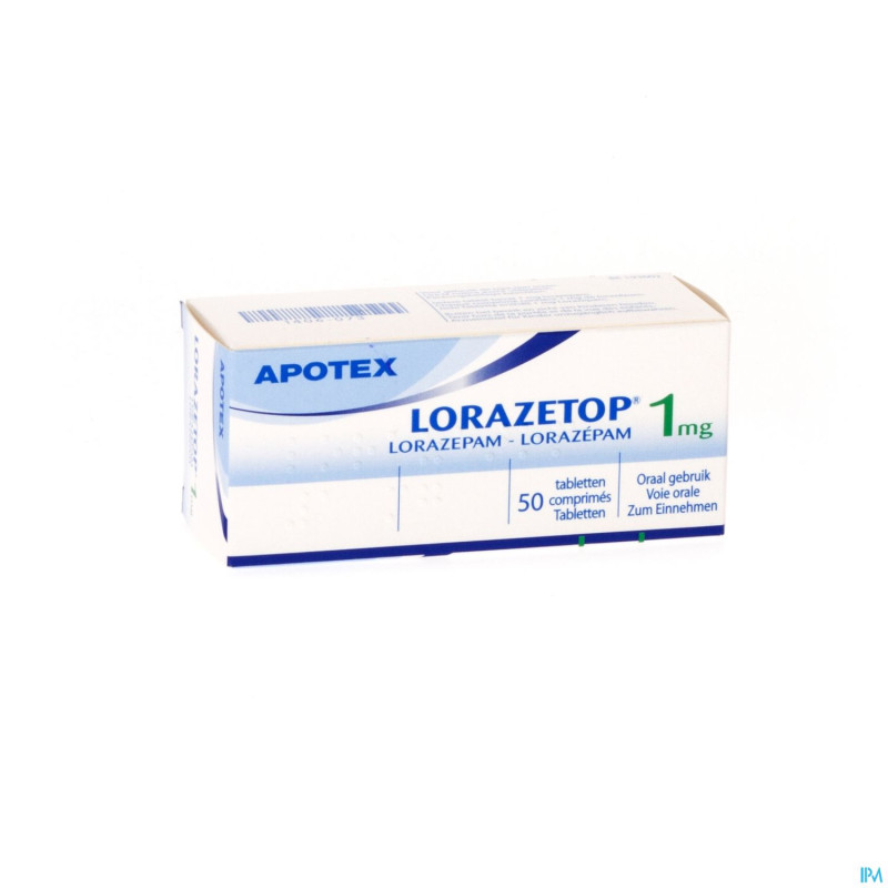 Lorazetop 1,0 comp 50 x 1 mg
