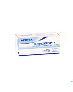 Lorazetop 1,0 comp 50 x 1 mg