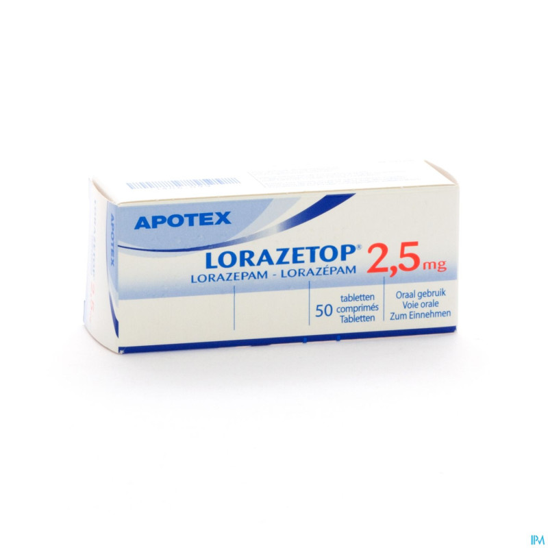 Lorazetop 2,5 comp 50 x 2,5 mg