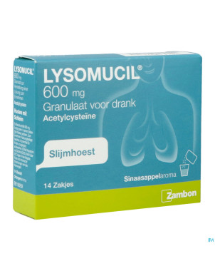 Lysomucil 600 gran sach 14 x 600 mg
