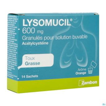 Lysomucil 600 gran sach 14 x 600 mg