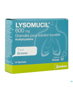 Lysomucil 600 gran sach 14 x 600 mg