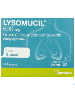 Lysomucil 600 gran sach 14 x 600 mg