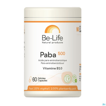 Paba vitamines be life gel 60x500mg