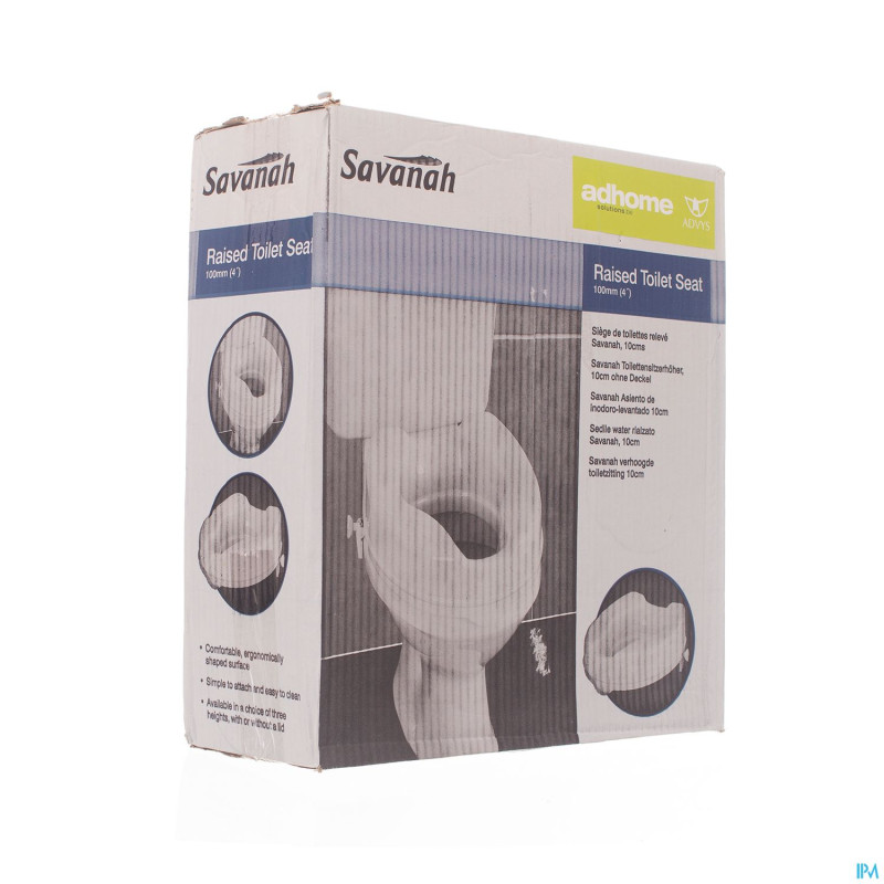 Siege toilet savanah 10cm blanc    homecraft