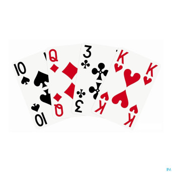 Cartes de jeu grande impression low vision carta m