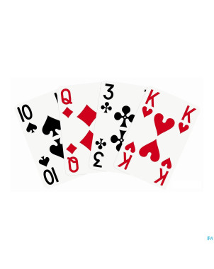Cartes de jeu grande impression low vision carta m