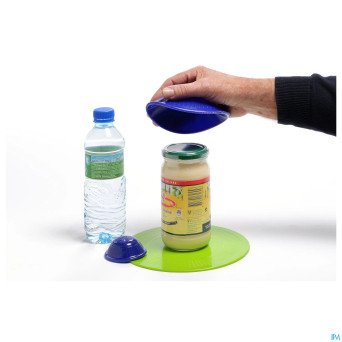 Ouvre-bocal bleu metalique    dycem