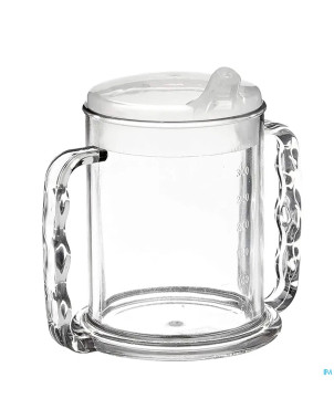 Gobelet transp + 2 poignees stand. 285ml homecraft
