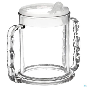 Gobelet transp + 2 poignees stand. 285ml homecraft