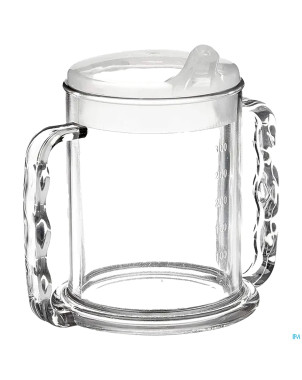 Gobelet transp + 2 poignees stand. 285ml homecraft