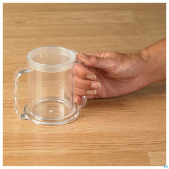 Gobelet transp + 2 poignees stand. 285ml homecraft