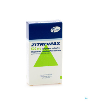 Zitromax 500 mg comp pell 3 x 500 mg