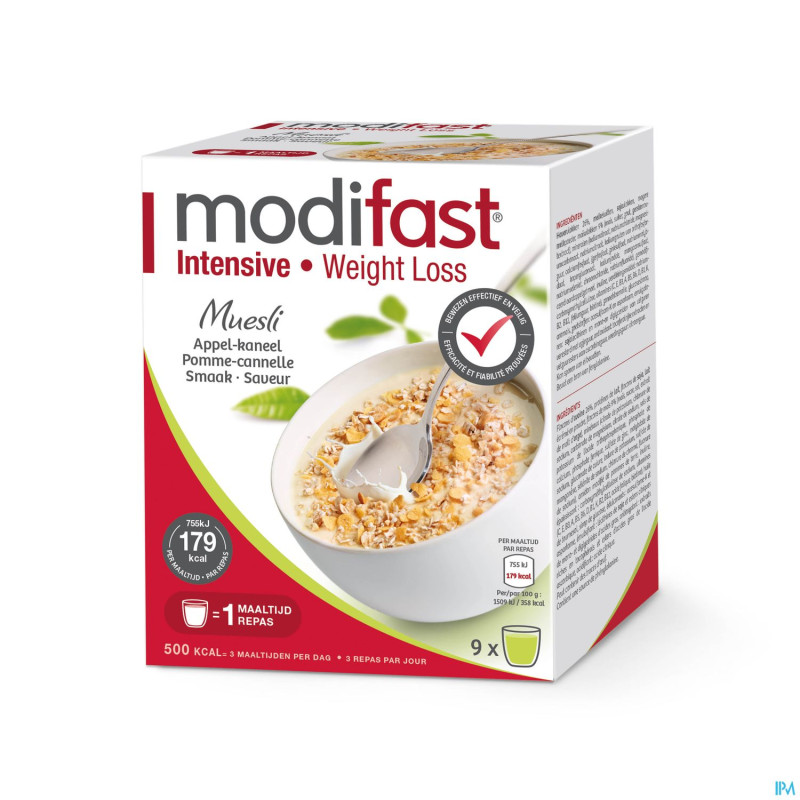 Modifast intensive muesli pomme-cannel    sach 9