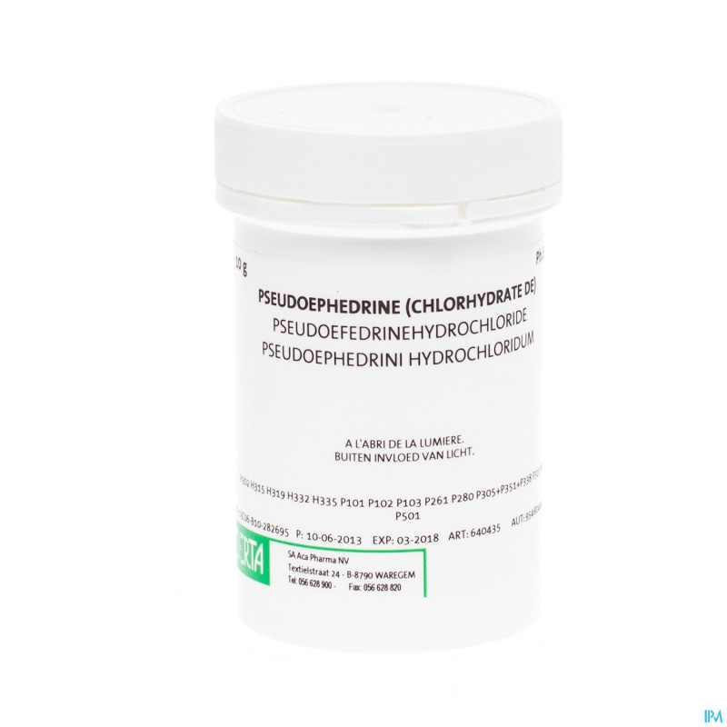 Pseudoephedrine hcl pdr    10g certa