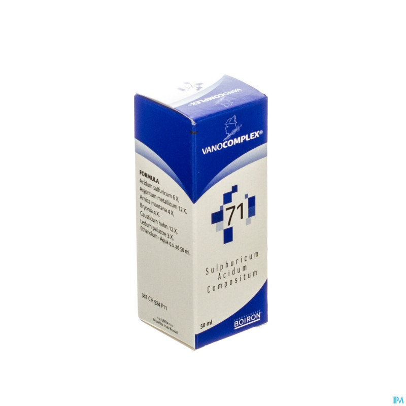 Vanocomplex n71 acidum sulf. gutt 50ml unda