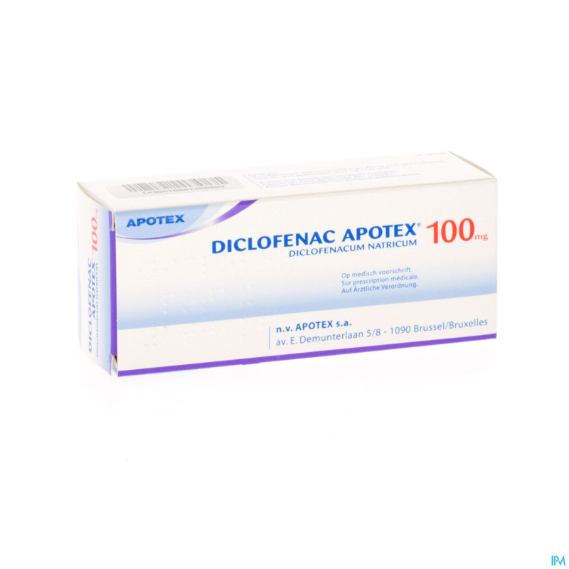 Diclofenac apotex 100 comp ret 30 x 100 mg