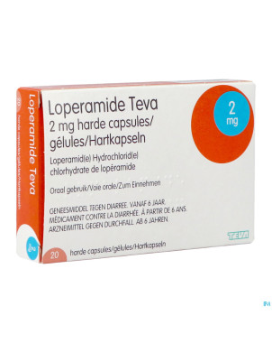 Loperamide teva caps  20 x 2 mg