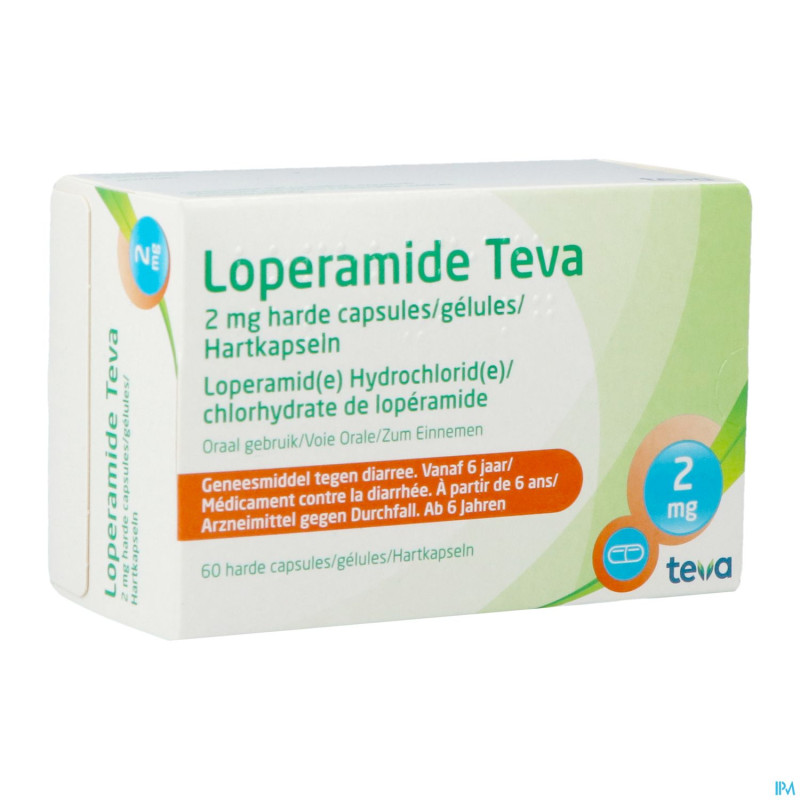 Loperamide teva caps  60 x 2 mg