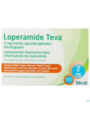 Loperamide teva caps  60 x 2 mg