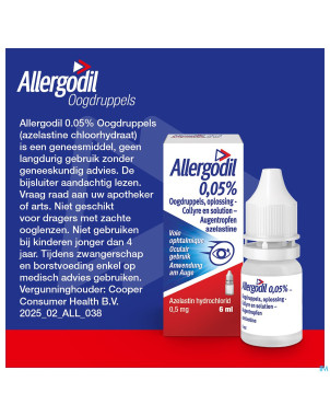 Allergodil collyre fl 6 ml