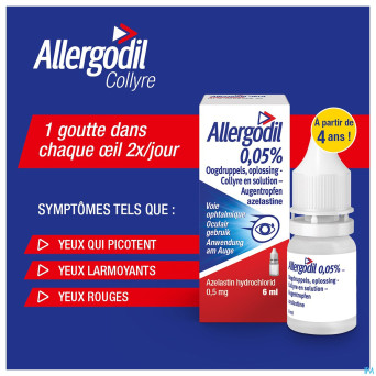 Allergodil collyre fl 6 ml