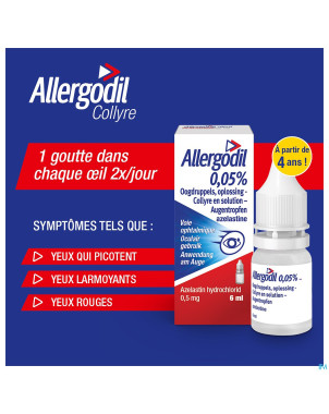 Allergodil collyre fl 6 ml