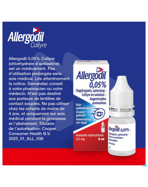 Allergodil collyre fl 6 ml