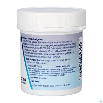 Fer complex vegetat.    caps 60x25mg    deba