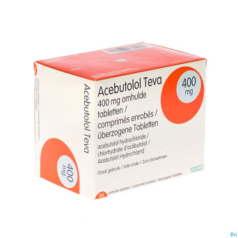 Acebutolol teva comp 100 x 400 mg