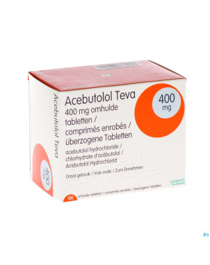 Acebutolol teva comp 100 x 400 mg