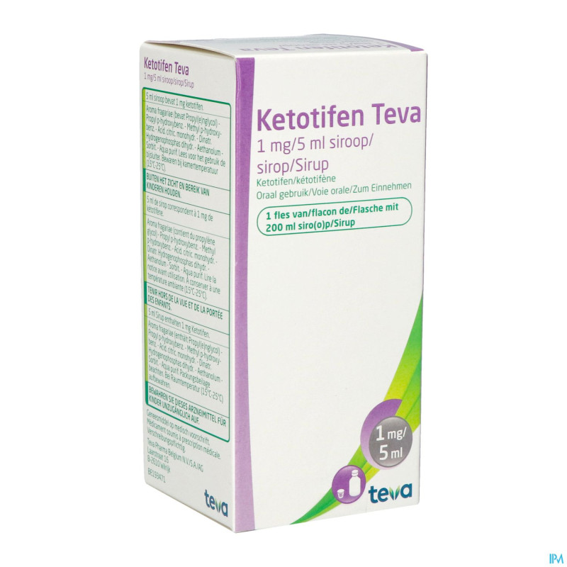Ketotifen teva sir 200 ml 1mg/5ml
