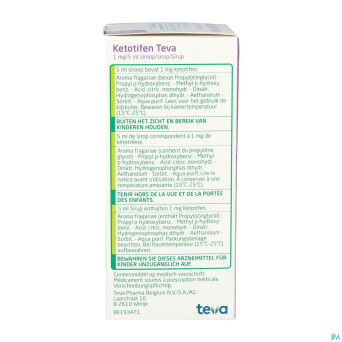 Ketotifen teva sir 200 ml 1mg/5ml