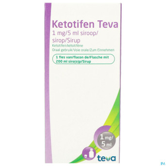 Ketotifen teva sir 200 ml 1mg/5ml